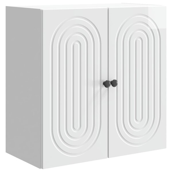 vidaXL Armoire Murale Blanc brillant 59 x 31 x 60 cm Bois d'ingénierie