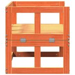 vidaXL Canapé de jardin extensible cire marron bois massif de pin