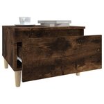 vidaXL Tables d'appoint 2 Pièces Chêne fumé 50x46x35 cm Bois ingénierie