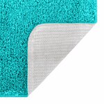 vidaXL Ensemble de tapis de bain antidérapants 3 Pièces Turquoise PP
