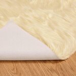 vidaXL Tapis en fausse Tafalla Crème 100 x 200 cm Polyester