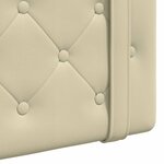 vidaXL Tête de lit suspendue Crème Simili cuir
