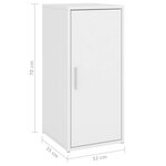vidaXL Armoire à chaussures Blanc 32x35x70 cm Bois d’ingénierie