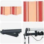 vidaXL Auvent Rétractable Automatique avec LED Jaune et Orange 600x300 cm