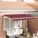 vidaXL Auvent Rétractable Bordeaux 300x200 cm