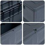 vidaXL Boîte de rangement de jardin 320 L Anthracite