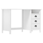 vidaXL Bureau Hill avec 3 tiroirs 120x50x74 cm Bois pin massif