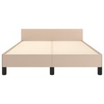 vidaXL Cadre de lit avec tête de lit Cappuccino 120x200 cm Similicuir