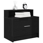 vidaXL Tables de chevet avec tiroir 2 Pièces chêne noir 51x31x47 cm