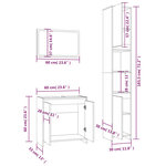 vidaXL Ensemble de meubles de salle de bain 3 Pièces Chêne fumé