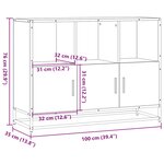 vidaXL Buffet noir 100x35x76 cm bois d’ingénierie