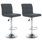 vidaXL Tabourets de bar lot de 2 gris similicuir