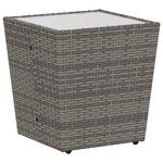 vidaXL Ensemble bistro de jardin 3 Pièces Gris Poly rotin