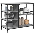 vidaXL Chariot de cuisine sonoma gris 100x45x89 5 cm bois d'ingénierie