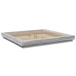 vidaXL Cadre de lit avec lumières LED sonoma gris 180x200 cm
