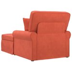 vidaXL Chaise lounge avec jupe Rouge orange 91 x 157 x 91 cm