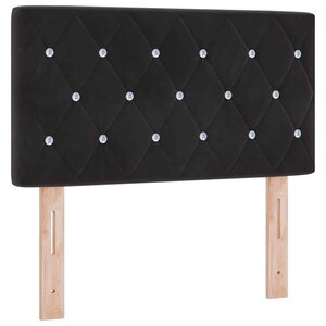 vidaXL Tête de lit LED avec bandes LED Noir 80 cm Velours