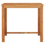 vidaXL Ensemble de bar de jardin 5 Pièces noir bois massif acacia rotin