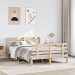 vidaXL Cadre de lit avec tête de lit sans matelas 120x200 cm