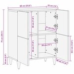 vidaXL Buffet Marron miel Bois d'acacia massif 60 x 33 x 75 cm Buffet