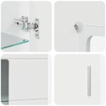 vidaXL Buffet Blanc brillant 55 5 x 29 x 100 cm Bois d'ingénierie