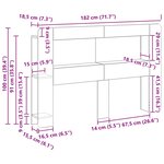 vidaXL Cabinet de Tête de Lit avec stockage Bois d’ingénierie