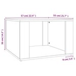vidaXL Table de chevet Gris béton 57x55x36 cm Bois d'ingénierie