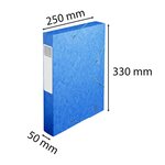 Chemise 3 rabats Exacompta  Cartobox dos de 2.5, 4, 5 et 6cm en carte lustrée coloris au choix.