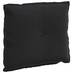 vidaXL Coussin de Dos Noir 60 x 50 cm Tissu en velours côtelé