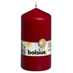 Bolsius Bougies pilier 8 Pièces 130x68 mm Rouge bordeaux