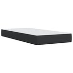 vidaXL Sommier à lattes de lit avec matelas Noir 100x200 cm Similicuir