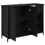 vidaXL Buffet Chêne noir 100 x 33 x 75 cm Bois d'ingénierie