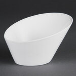 Bols ovales inclinés blancs - lot de 3 - olympia -  - porcelaine 203x176x107mm