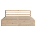 vidaXL Cadre de lit avec tête de lit 200x200 cm Bois de pin massif