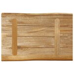 vidaXL Dessus de table bord vivant 50x40x2 5 cm bois de manguier brut