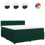 vidaXL Sommier à lattes de lit et matelas Vert foncé 200x200cm Velours