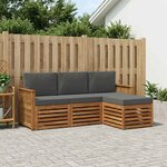 vidaXL Ensemble de canapés d'extérieur 4 Pièces Naturel et Anthracite