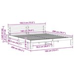 vidaXL Cadre de lit Marron 180 x 200 cm Bois de pin massif