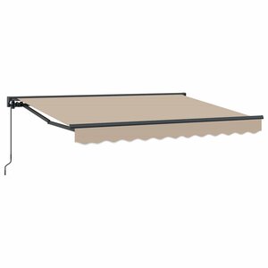 vidaXL Auvent rétractable manuel Beige 3 5 x 2 m