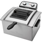 Proficook friteuse double profondeur 3000 w 5 l argentée pc-fr 1038