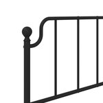 vidaXL Cadre de lit métal sans matelas avec tête de lit noir 107x203cm