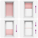 vidaXL Store plissé rose 70x100 cm largeur du tissu 69 4 cm polyester