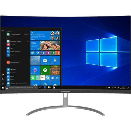 THOMSON AIO24I3-4GR128 - Ordinateur Tout-en-un - 23,6'' FHD Incurvé - i3-5005u - RAM 4Go - Stockage 128Go SSD - Windows 10s - WiFi/B