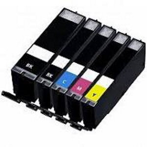 Pack de 5 cartouches compatibles pg525 cli526 pour imprimantes canon