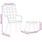 vidaXL Chaise de relaxation avec tabouret Gris clair Velours