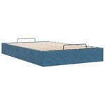 vidaXL Cadre de lit ottoman sans matelas bleu foncé 120x190 cm velours