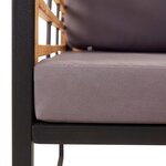 vidaXL Chaises de jardin et coussins lot de 2 Bois d'acacia Gris foncé