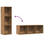 vidaXL Bibliothèque chêne artisanal 36x30x114 cm bois d'ingénierie
