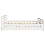 vidaXL Cadre de lit sans matelas blanc 200x200 cm bois massif de pin