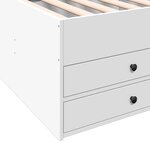 vidaXL Lit de jour avec tiroirs blanc 75x190 cm bois d'ingénierie